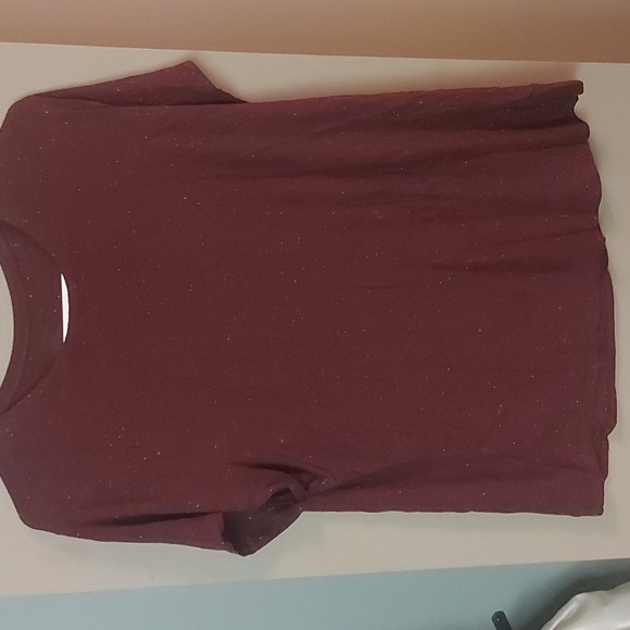 Maroon with white dots loose tshirt